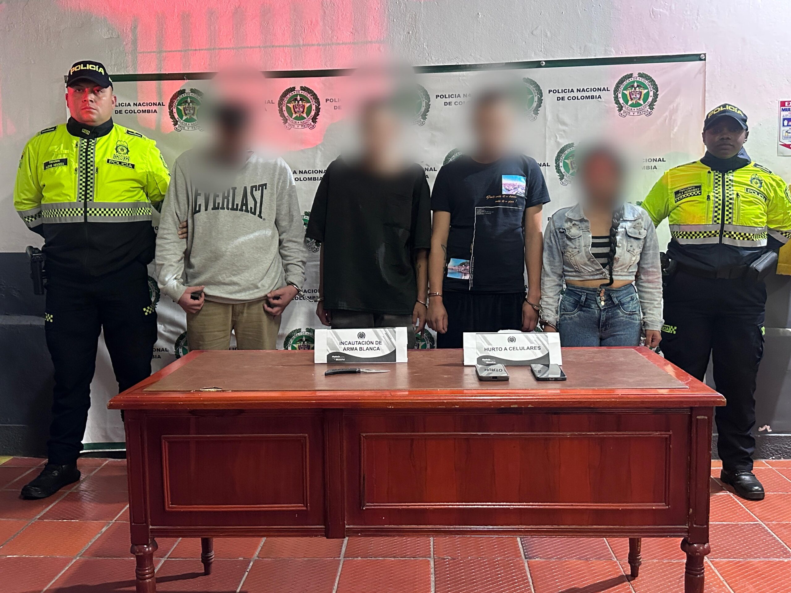 Capturan en flagrancia a cuatro personas por hurto en Sibaté