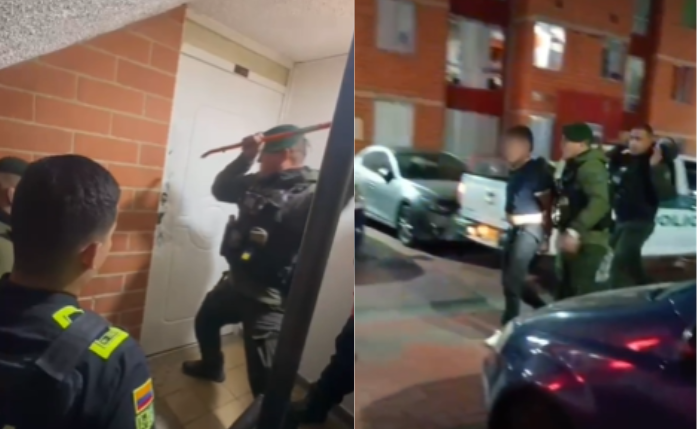 En medio de un caso de violencia intrafamiliar en Soacha, uniformados ingresaron a una vivienda por una ventana para proteger a las víctimas y detener al agresor.